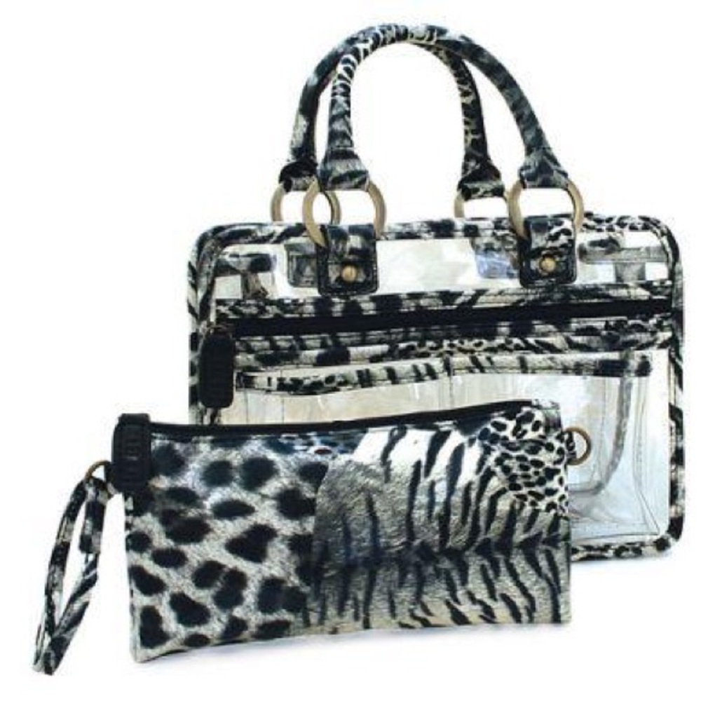 NEW! Switch It by Nan clear organizer bag purse
